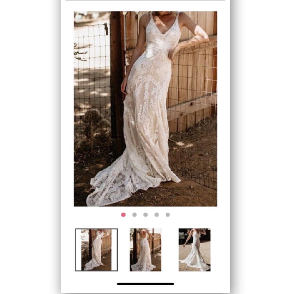 (NIP) Simple lace wedding dress, size L